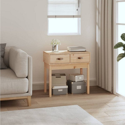 Berkfield Console Table 76.5x40x75 cm Solid Wood Pine