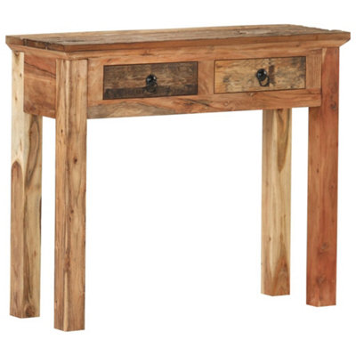 Berkfield Console Table 90.5x30x75cm Solid Acacia Wood and Reclaimed ...