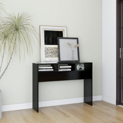 Berkfield Console Table Black 105x30x80 cm Engineered Wood | DIY at B&Q