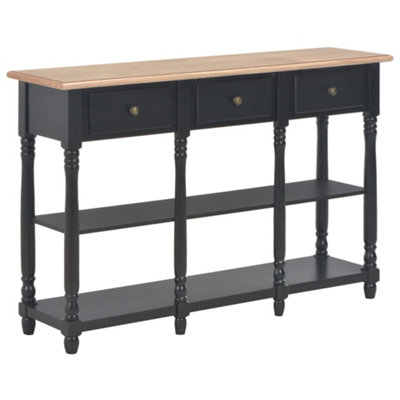 Berkfield Console Table Black 120x30x76 cm MDF