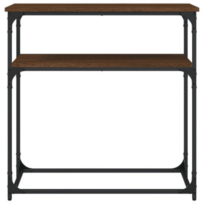 Berkfield Console Table Brown Oak 75x35.5x75 cm Engineered Wood
