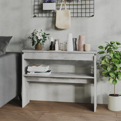 Berkfield Console Table Concrete Grey 102x30x80 cm Engineered Wood