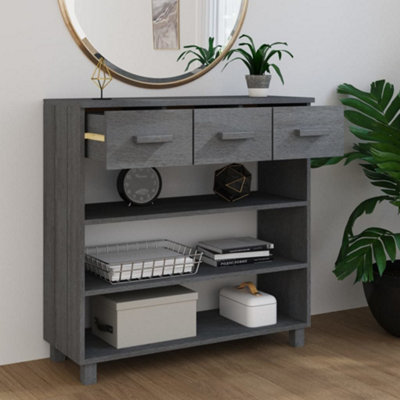 Dark gray deals console table