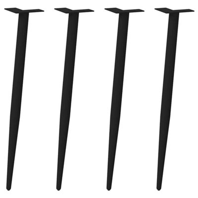 Berkfield Console Table Legs Conical Shape 4 pcs Black 72-73 cm Steel