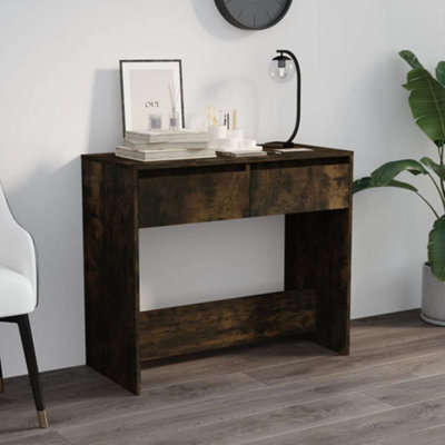Berkfield Console Table Smoked Oak 89x41x76.5 cm Engineered Wood