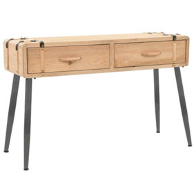 Berkfield Console Table Solid Fir Wood 115x40.5x76 cm