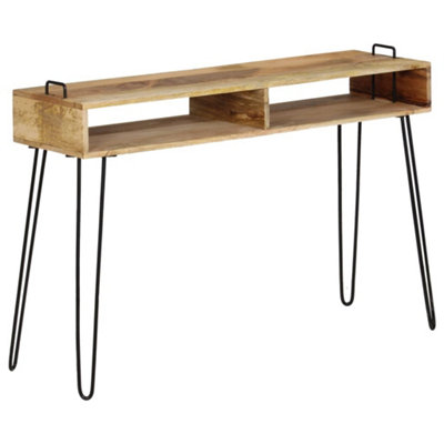 Berkfield Console Table Solid Mango Wood 115x35x76 cm