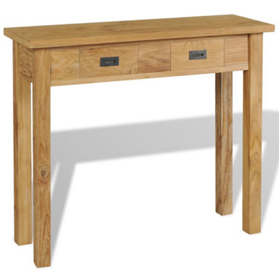 Berkfield Console Table Solid Teak 90x30x80 cm