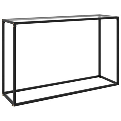 Berkfield Console Table Transparent 120x35x75 cm Tempered Glass