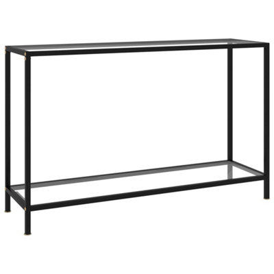 Berkfield Console Table Transparent 120x35x75 cm Tempered Glass