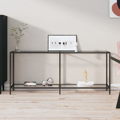 Berkfield Console Table Transparent 180x35x75.5 cm Tempered Glass
