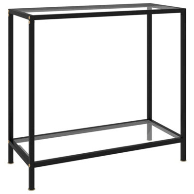 Berkfield Console Table Transparent 80x35x75 cm Tempered Glass