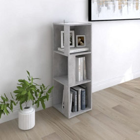 Berkfield Corner Cabinet Concrete Grey 33x33x100 cm Engineered Wood