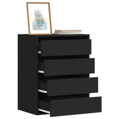 Berkfield Corner Chest of Drawers Black 60x41x76 cm Engineered Wood