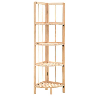 Berkfield Corner Shelf Cedar Wood 27x27x110 cm