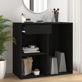 Berkfield Cosmetic Cabinet Black 80x40x75 cm Engineered Wood
