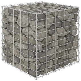 Berkfield Cube Gabion Raised Bed Steel Wire 50x50x50 cm