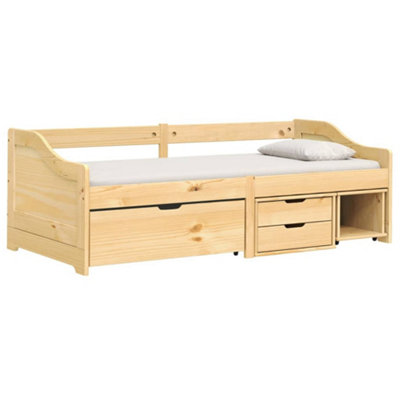 Berkfield Day Bed with 3 Drawers IRUN 90x200 cm Solid Wood Pine