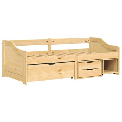 Berkfield Day Bed with 3 Drawers IRUN 90x200 cm Solid Wood Pine