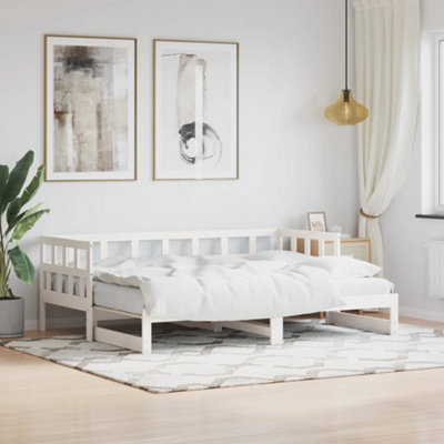 Daybed with deals trundle white wood