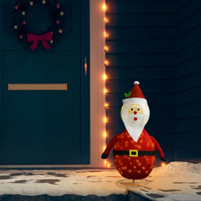 Berkfield Decorative Christmas Santa Claus Figure LED Luxury Fabric 90cm
