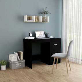 Berkfield Desk Black 100x50x76 cm Engineered Wood