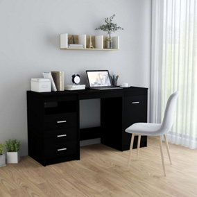 Berkfield Desk Black 140x50x76 cm Engineered Wood