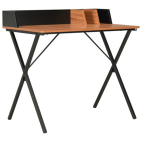 Berkfield Desk Black and Brown 80x50x84 cm