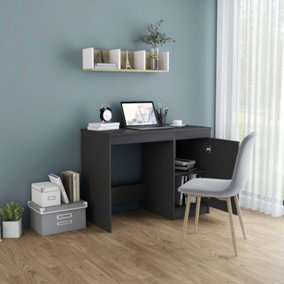 Berkfield Desk Grey 100x50x76 cm Engineered Wood