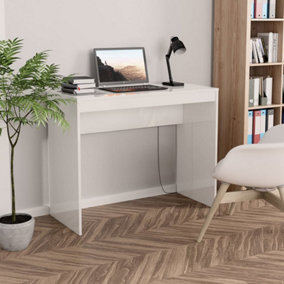 Berkfield Desk High Gloss White 90x40x72 cm Engineered Wood