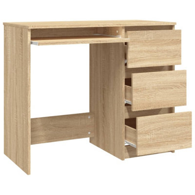 Berkfield Desk Sonoma Oak 90x45x76 cm Engineered Wood
