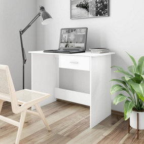 Berkfield Desk White 100x50x76 cm Engineered Wood