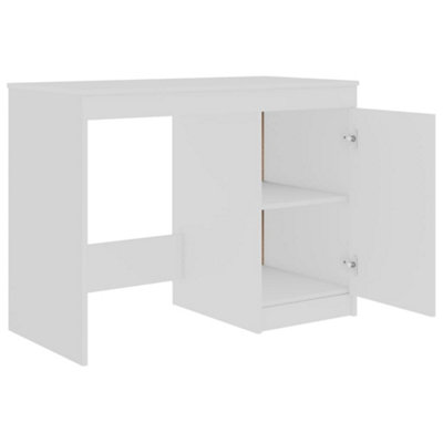 Berkfield Desk White 100x50x76 cm Engineered Wood