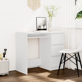 Berkfield Desk White 90x45x76 cm Engineered Wood