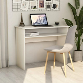 Berkfield Desk White 90x50x74 cm Engineered Wood