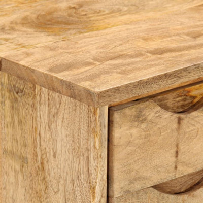 Berkfield Desk with Drawers 110x47x76 cm Solid Wood Mango