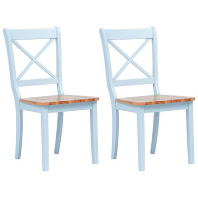 Berkfield Dining Chairs 2 pcs Grey and Light Wood Solid Rubber Wood ...