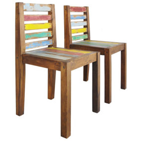 Berkfield Dining Chairs 2 pcs Solid Reclaimed Wood