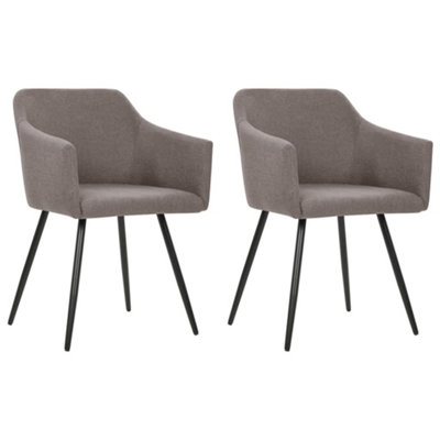 Taupe fabric dining deals chairs