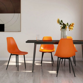 Berkfield Dining Chairs 4 pcs Orange PP