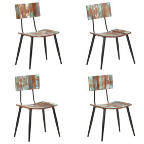 Berkfield Dining Chairs 4 pcs Solid Reclaimed Wood