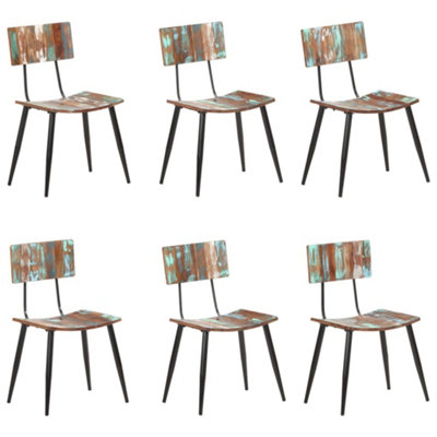 Berkfield Dining Chairs 6 pcs Solid Reclaimed Wood