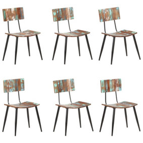 Berkfield Dining Chairs 6 pcs Solid Reclaimed Wood
