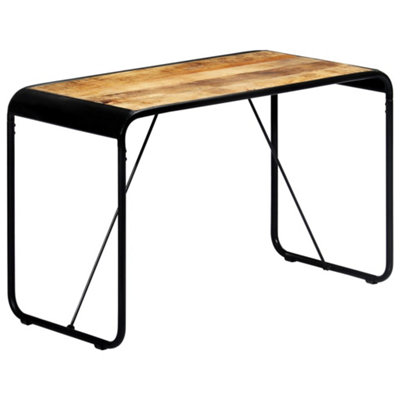 Berkfield Dining Table 118x60x76 cm Solid Rough Mango Wood