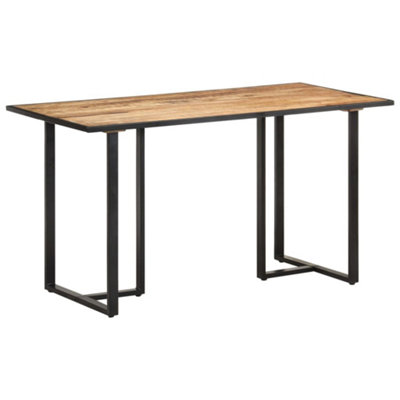 Berkfield Dining Table 140 cm Rough Mango Wood