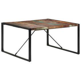 Berkfield Dining Table 140x140x75 cm Solid Reclaimed Wood