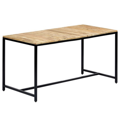 Berkfield Dining Table 140x70x75 cm Solid Rough Mango Wood