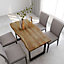 Berkfield Dining Table 140x70x76 cm Solid Acacia Wood