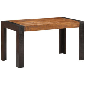 Berkfield Dining Table 140x70x76 cm Solid Rough Mango Wood
