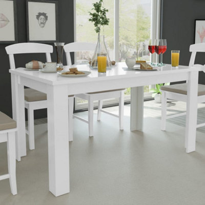 Berkfield Dining Table 140x80x75 cm White